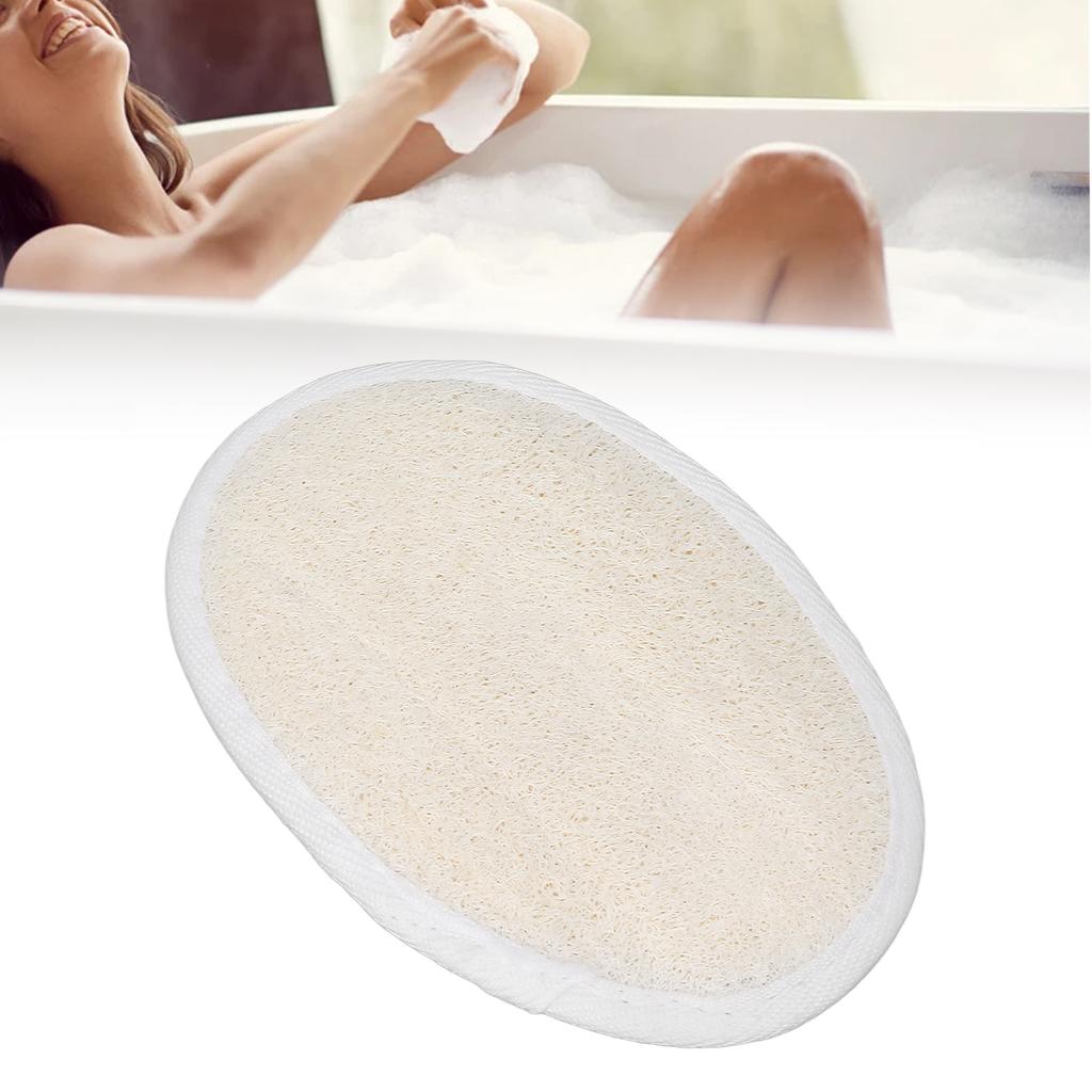 Loofah Pad Exfoliating Cleaning Soft Bathing Sponge Scrubber with Elastic Band for Facial Body