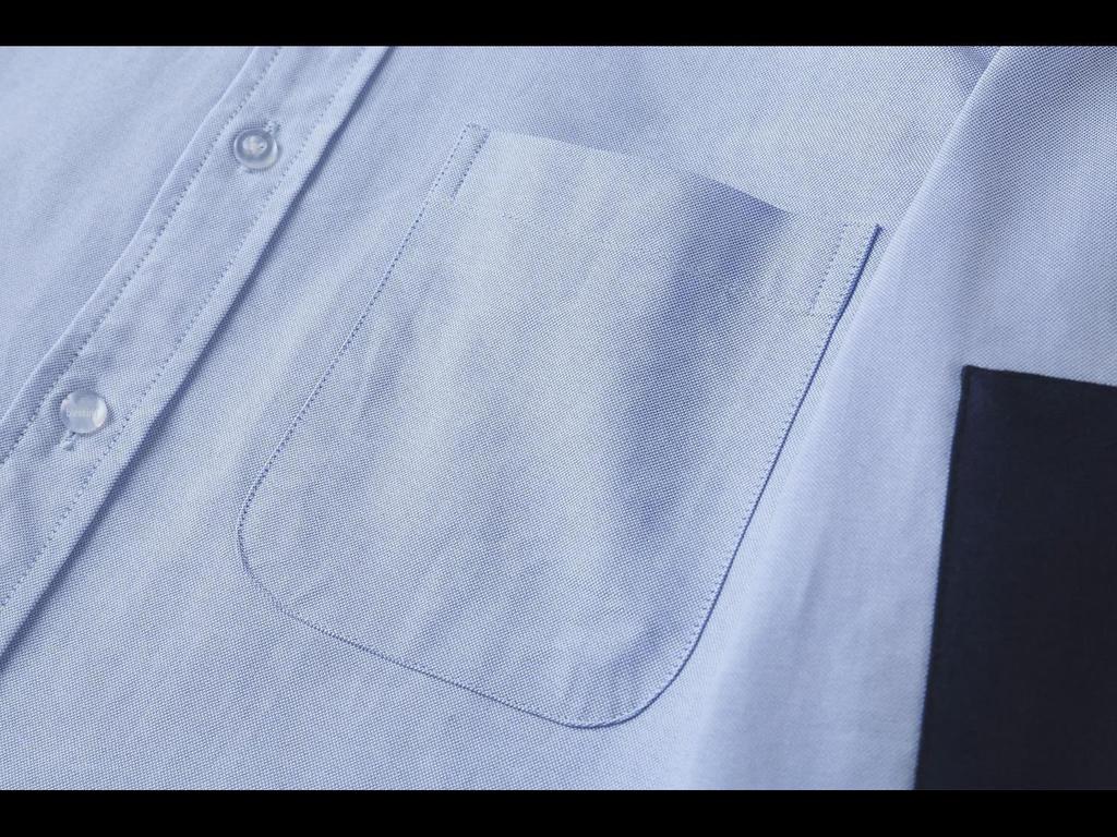 TB JL Trendy Unisex Oxford Košile s Dvojitým Rukávem a Kontrastními Detaily