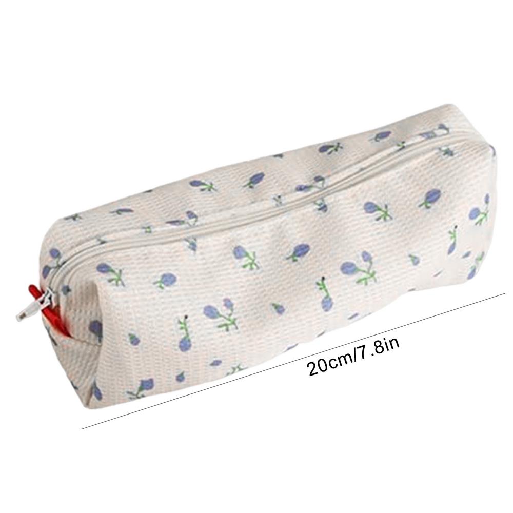 

KawaiiFloral Fresh Style Pencil Bag Small Flowers Pencil Cases Cute Simple Pen Bag Storage Bags School Supplies Candleware