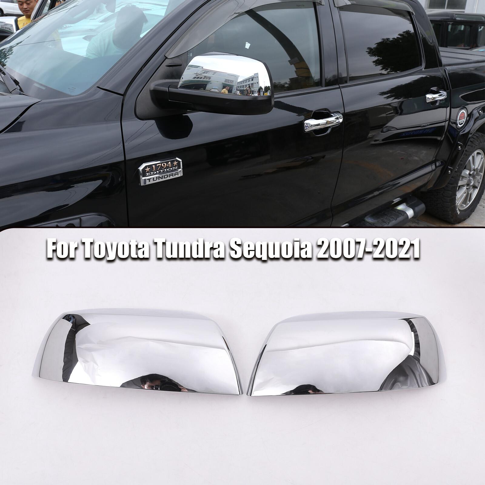 ABS Chrome Rearview Side Mirror Cover Cap For Toyota Tundra Sequoia 2007-