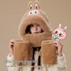 Cartoon Labubu 3-in-1 Hat, Scarf & Gloves Set