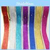 Beautiful 3.8cm Colorful Satin Ribbon With Gold Edges Perfect For Christmas Gift Wrapping