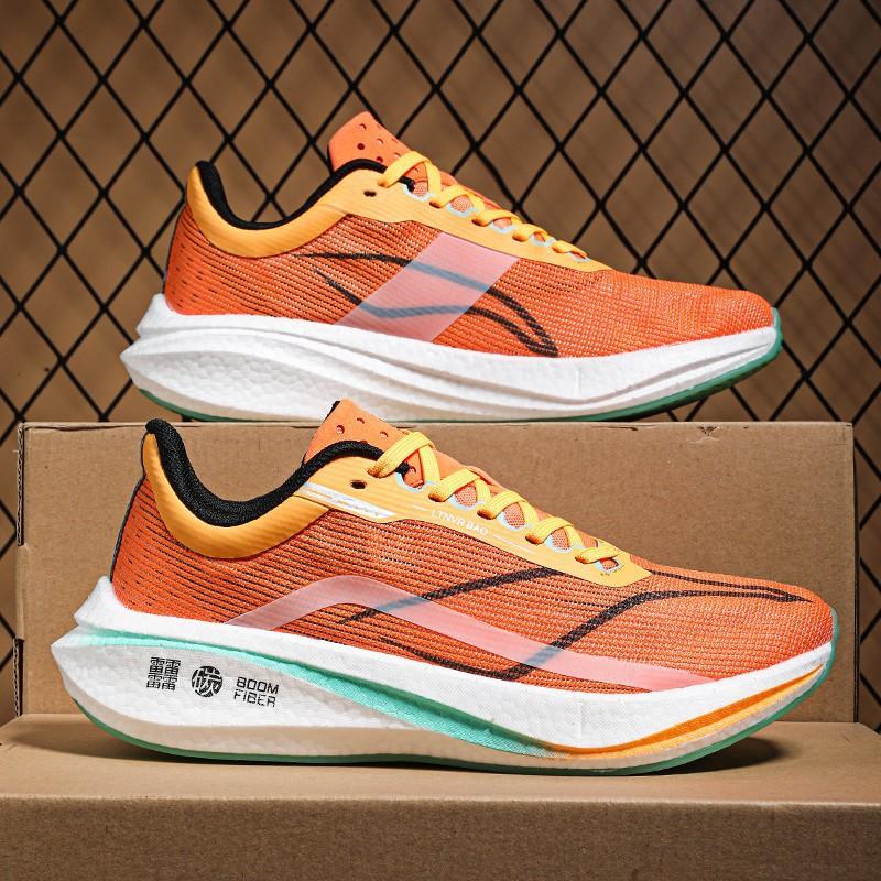 

Беговые кроссовки с карбоновой пластиной, амортизирующие, мужские профессиональные беговые кроссовки, марафонская спортивная обувь 39