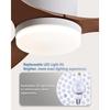 25/42/52in 3 Blades DC Motor Silent Ceiling Fan Lamp Smart Ceiling Fan Light Stepless Dimming LED Lighting Fan