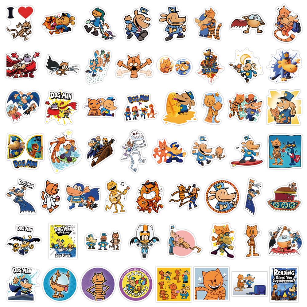 55 Cartoon Detective Dog Stickers - Journal, Stationery, Water Bottle, Computer Decoration, Waterproof