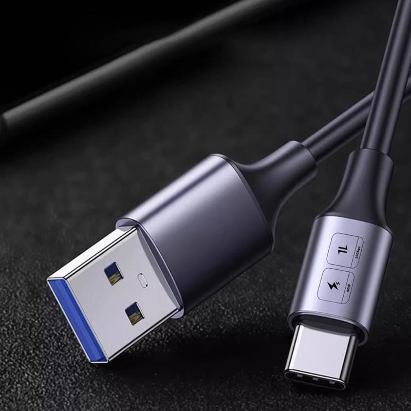 USB To TypeC Cable 10Gbps Fast Charging Support 60W Power Delivery and Data Transfer Travel USB A To C Cord