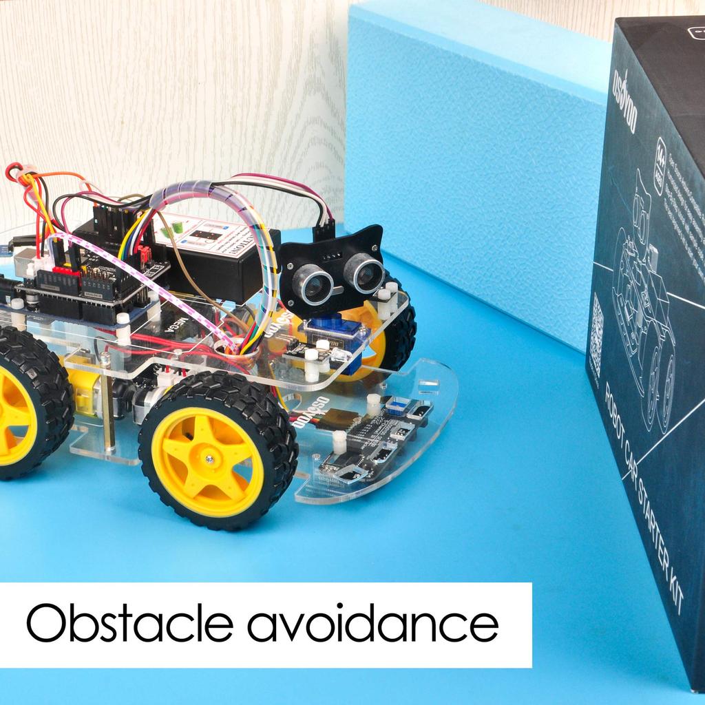OSOYOO Arduino UNO Multifunctional Educational Robot Car V2.1 STEM Remote Control App 4WD Building, Programming, Learning Educational Electric Robotic