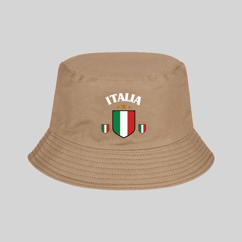 

MLFO ITALIA FlagPrinted FisherUnisexs Hat Lightweight Breathable Foldable Sporty Classic Style Unisex Italian Fan Gift
