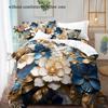 3D Digital Printing Three-Dimensional Flower Diy Quilt Cover Three-Piece Bedding