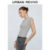 UR Damen Elegantes Schmal geschnittenes Rundhals-T-Shirt mit Fledermausärmeln
