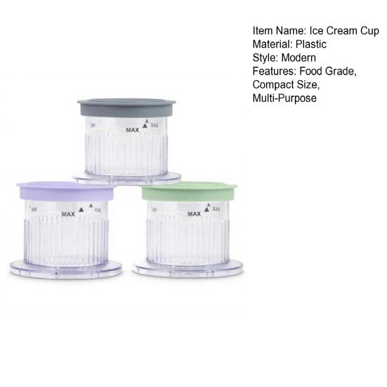 Ice Cream Cup 5-in-1 Dessert Maker Food Grade Reusable Multi-Purpose Ice Cream Milkshake Puree Mixer
