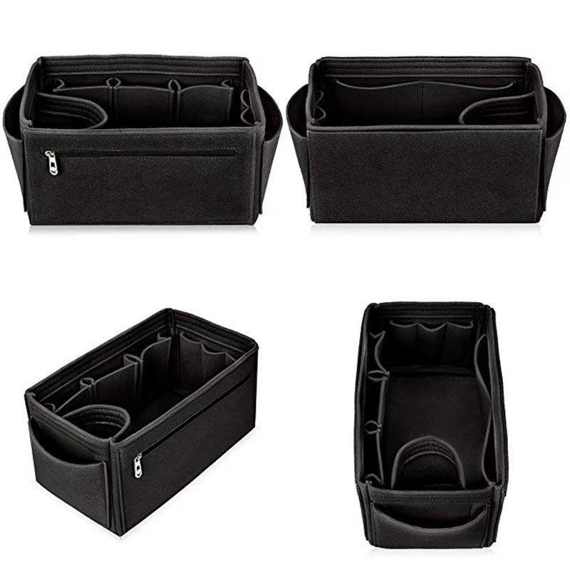 Make Up Organizer Felt Cloth Handbag Organizer Insert Bag Travel Inner Purse Portable Cosmetic Bags Fits Speedy Neverfull