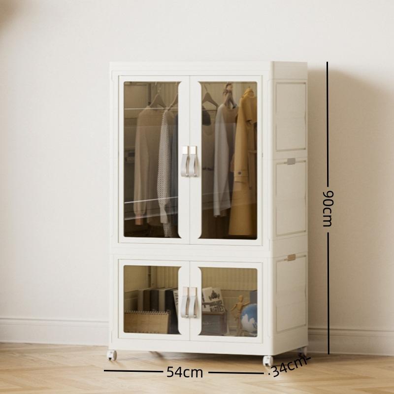 Foldable Multi-layer Wardrobe Household Dustproof Partition Closet Storage Wardrobe Bedroom Open Storage Folding Bins