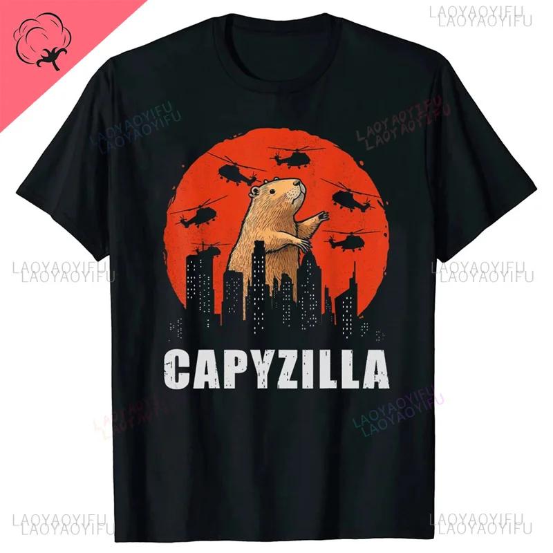 Capybara Printed T Shirt 3D Funny Animal For Men Kid Fashion Streetwear Capybara Lovers Short Sleeves Harajuku Clothing Tees Top