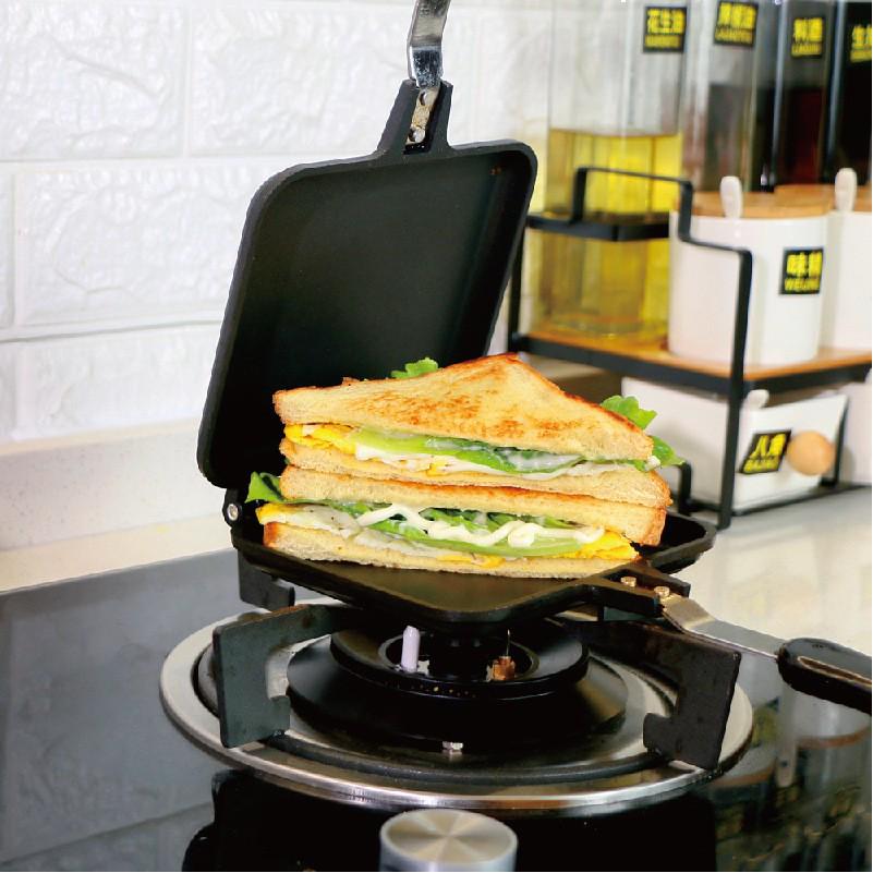 Dubbelsidig non-stick panna för grillade smörgåsar, biff, frukost och bakning.