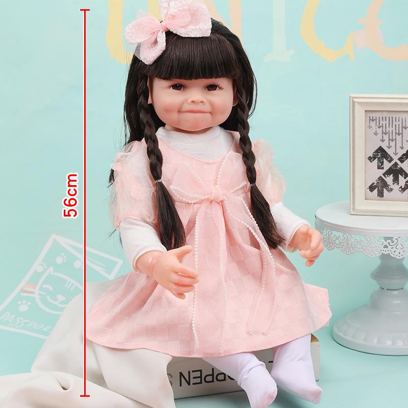 56cm Reborn Simulation Barbie Baby Doll Gift Set - Soft Gel Toy for Girls