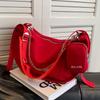 Red Canvas Travel Crossbody Bag Women New Versatile Casual Large Capacity Shoulder Bag Temperament Versatile Messenger Bags