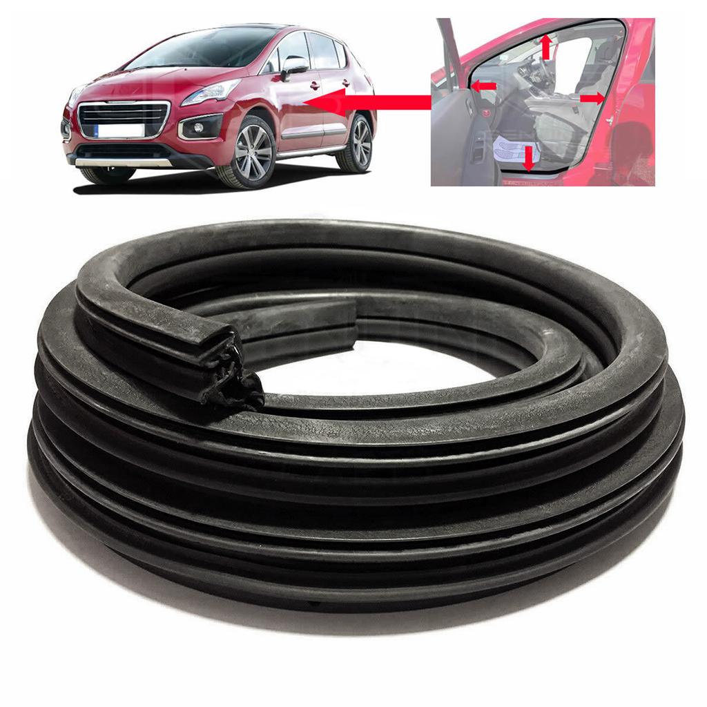 Car Door Seal Strip Rubber Door Edge Trim Weather Stripping 9814855880 for 3008/5008 2008?2016 Replacement Accessories