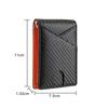 Carbon Fiber Microfiber Leather Money Clip Wallet for Men