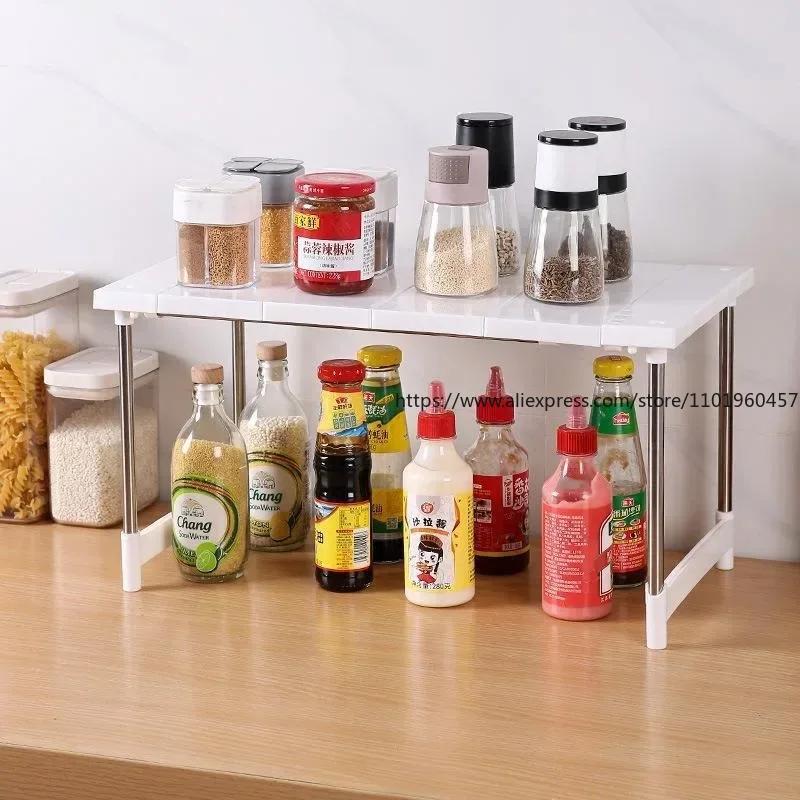 Independent Stainless Steel Microwave Oven Shelf Double Adjustable Kitchen Storage Holders Standing Type Detachable
