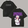 Frieren T-shirt For Men‘s Clothing Manga Vintage Washed Oversized T Shirrt Tees Tops
