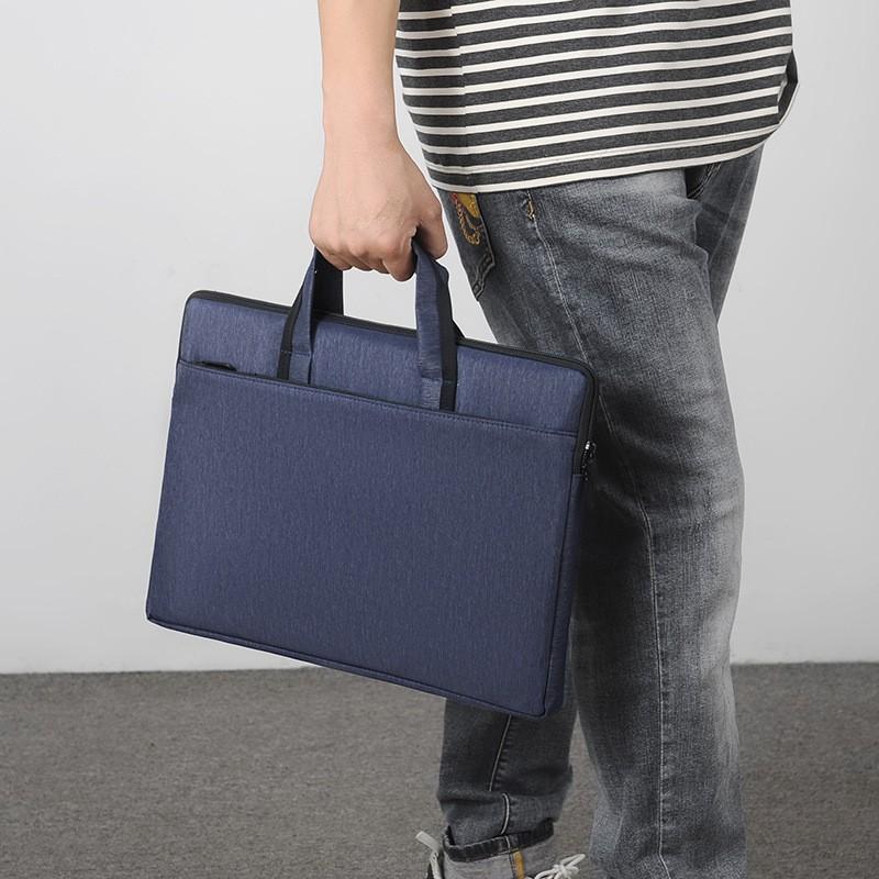 Large Capacity Solid Color Minimalist Briefcase Men Business Commute Laptop Bag 15 Inch