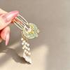 Pearl Crescent Moon Hair Comb Women's Five-tooth Comb Hair Hairpin Xiuhe Headdress Upside Down Comb Antique Hair Accessories Headdress Chinese Hairpin