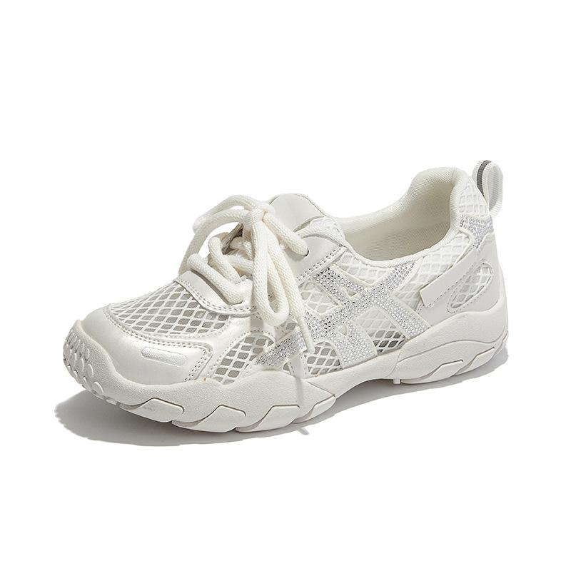 New Sports Forrest Gump Shoes Women's 2025 Summer Mesh Breathable Platform Shoes Versatile German Training Shoes Casual Dad Shoes Women