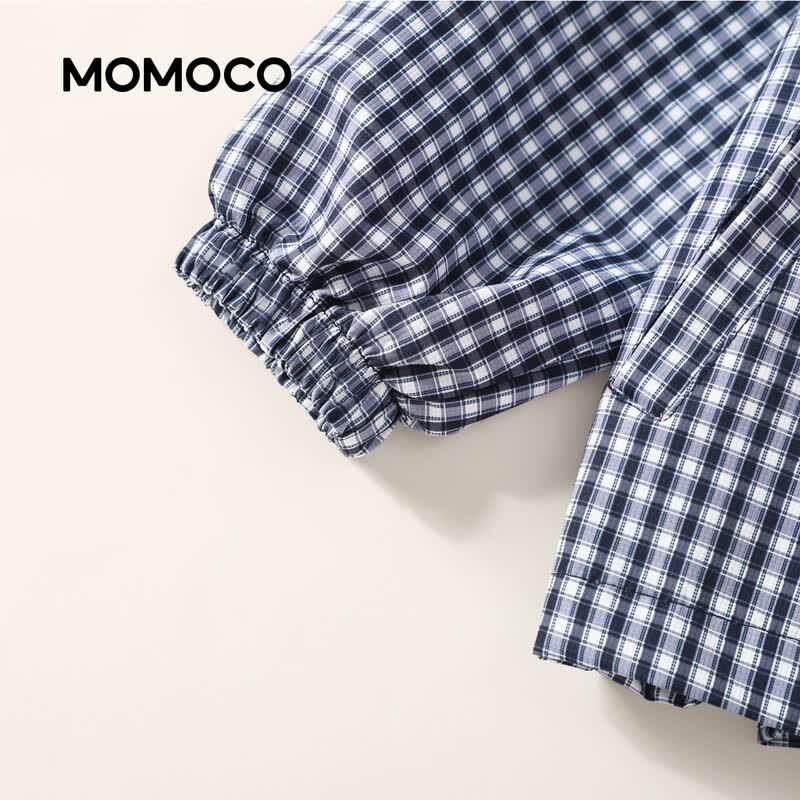 MOMOCO Boys' Plaid Casual Hooded Jacket