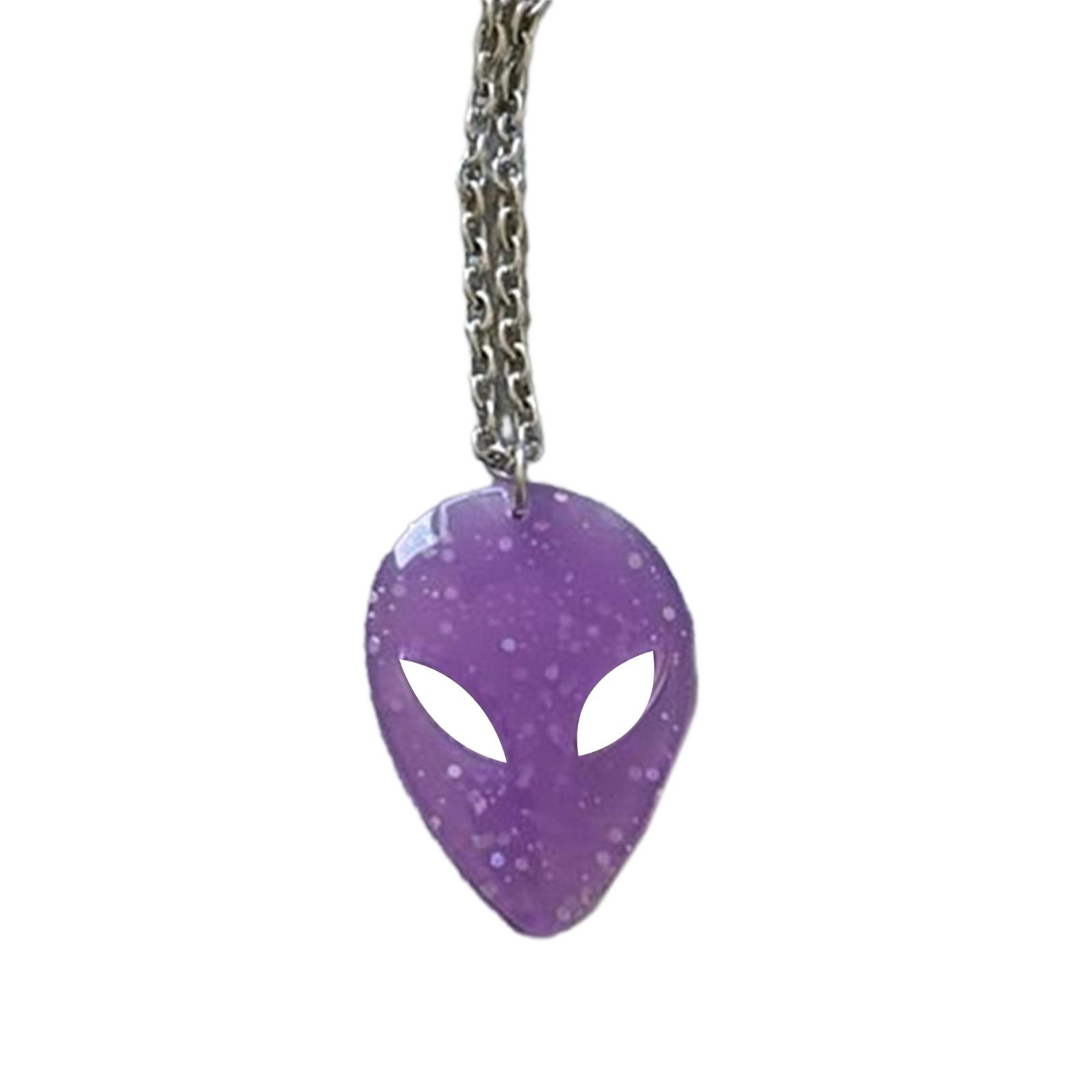 

European and American Hollow Necklace Geometric Alien Face Niche All-matched Sweater Chain Necklet Valentines Day Gift 1