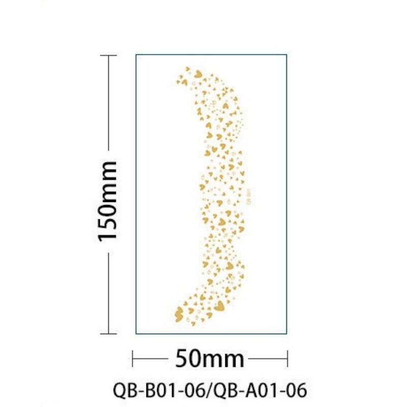 1SET/6PCS Tattoo Sticker Love Face Makeup Sticker Freckle Sticker Waterproof Bronzing Hot Silver