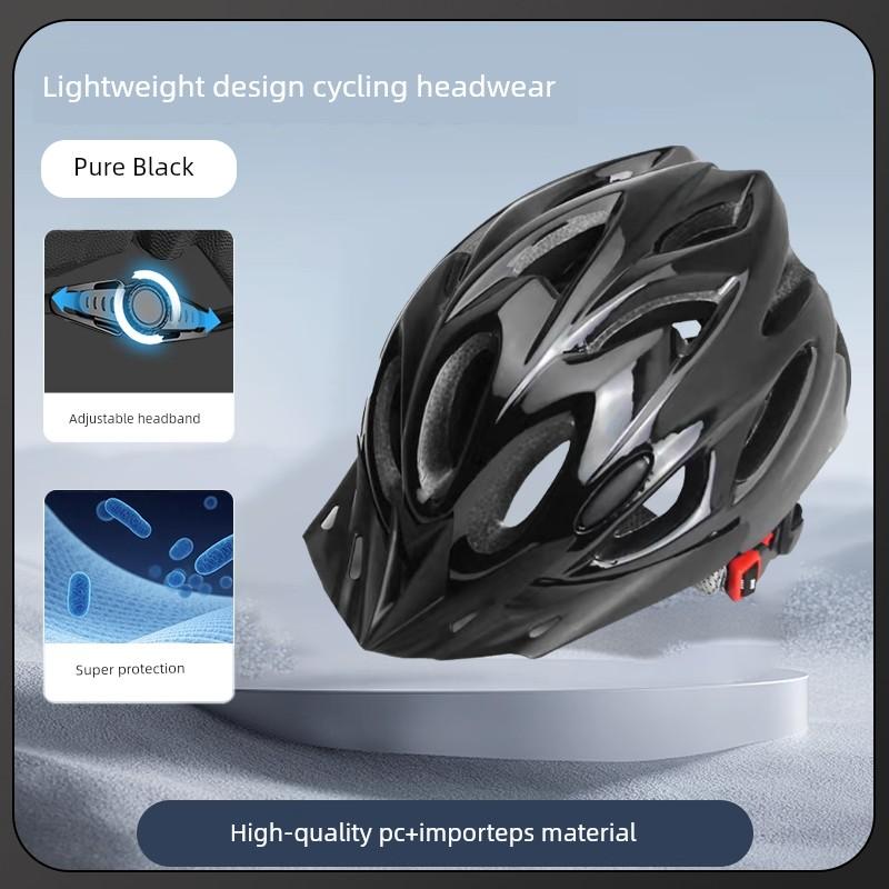 Bicycle Helmet with Goggles, One-Piece Riding Helmet, Men's and Women's Mountain Road Bike Safety Helmet