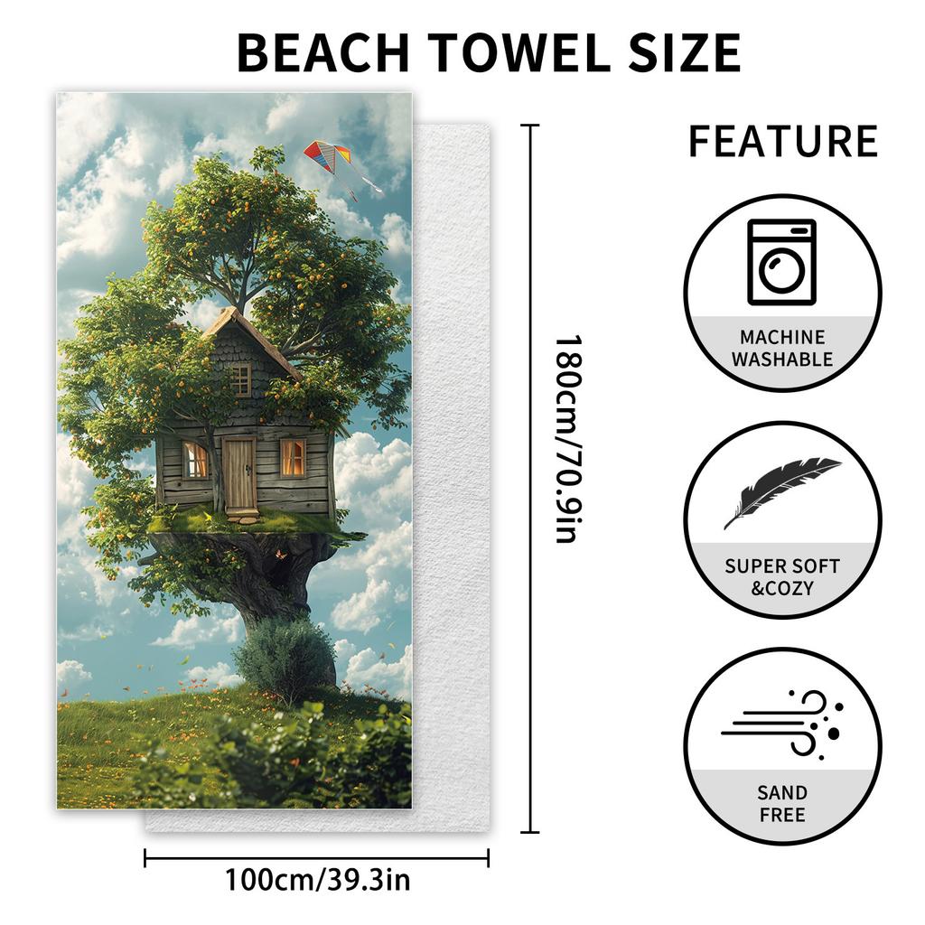 New, Double-sided Velvet Beach Towel Quick-drying Sports Towel Printed Bath Towel