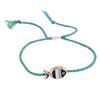Modern Fish Charm Braided Jewelry Adjustable Length Handchain Alloy Pendant Bracelet For Stylish Daily Accessories