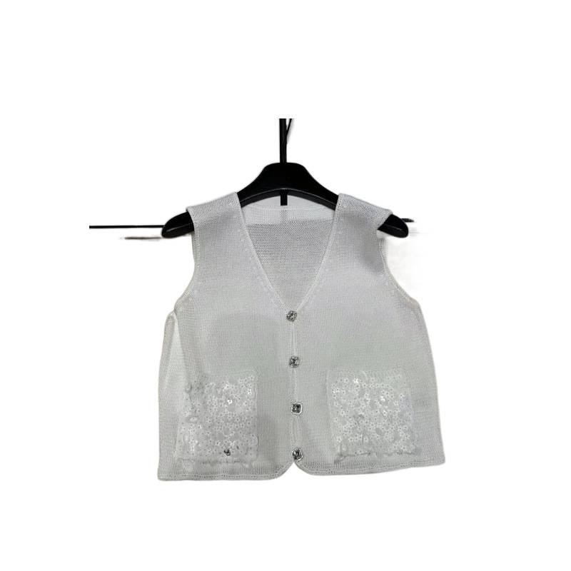 Premium Heavy-Duty Sequin V-Neck Cardigan Vest - Summer 2026 Collection
