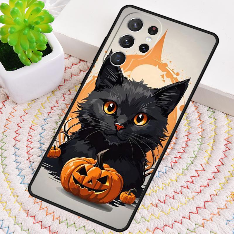 Funny Animal Cartoon Halloween Cat Phone Case for Samsung Galaxy Note 10 Pro S26 Ultra S23 S24 FE S25 S21 S22 PLUS Cover