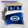 Brighton & Hove Albion Football Printed 3 Pieces Bedding Set, Comfortable Skin Friendly Bedroom Duvet Cover Set