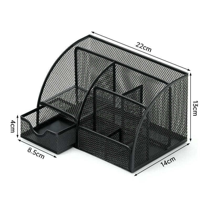 Creative Iron Large-capacity Pen Container Office Desktop Multifunctional Organizer Student Desktop Metal Storage Pen Container