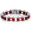 Stainless Steel Chain Bracelet Men Women Cycling Biker Punk Style Adjustable Safety Wristband