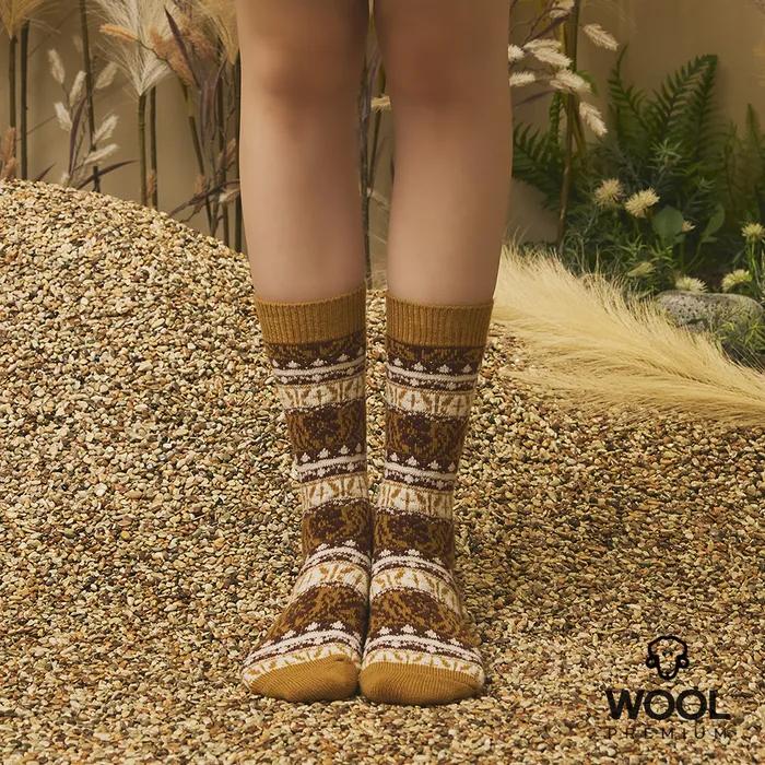 Indian Jacquard Wool Socks 2 Colors