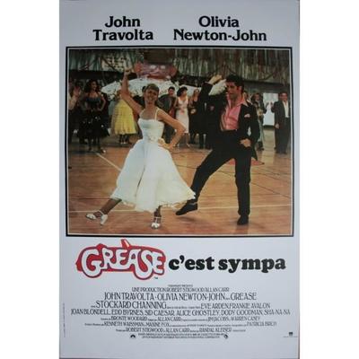 GREASE Original Cinema Poster ROLLED Small Format 53x40cm Movie Poster John Travolta Reprint
