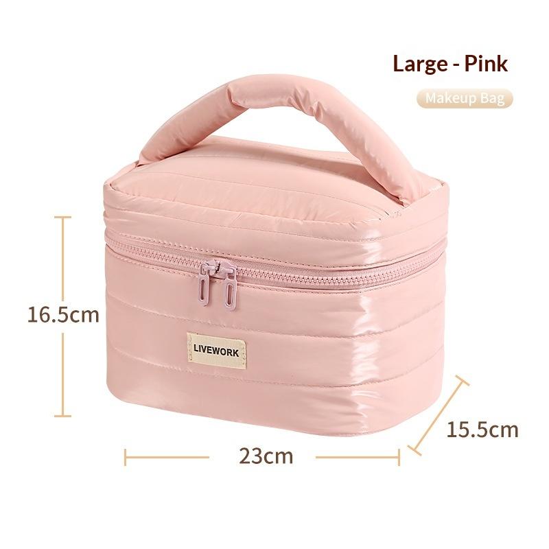 Large Capacity Travel Makeup Bag Portable Multifunctional Cosmetic Bag Waterproof Toiletry Storage Organizer Bag