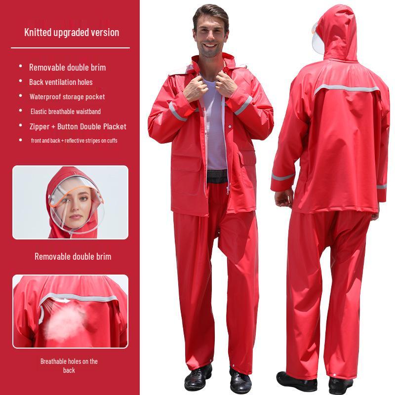 

Світловідбивний роздільний велосипедний дощовик і штани Haixiang для доставки їжі XL