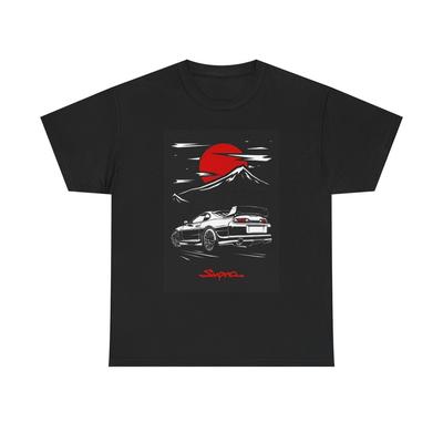 Toyota Supra Grafik T-Shirt Vintage Berge JDM Tuner Unisex Schweres Baumwoll-T-Shirt