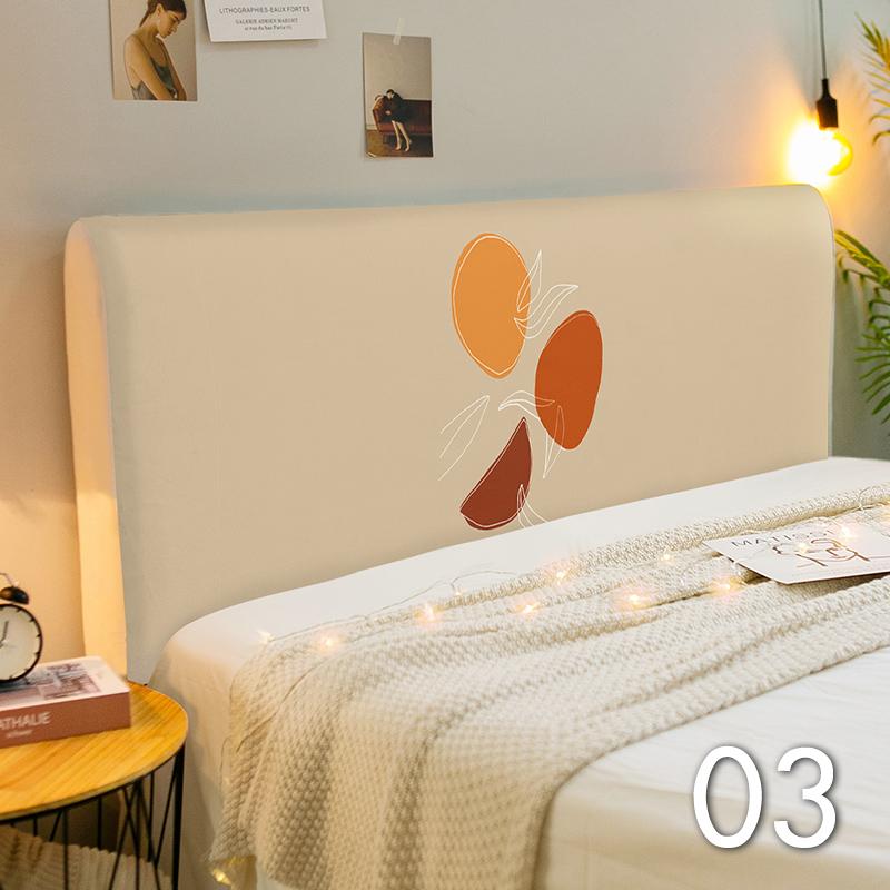 Elastic Bed Headboard Cover Cotton All-inclusive Bed Head Cover Small Fresh Flower Printed Bedside Slipcover Universal 1.2-2.2M