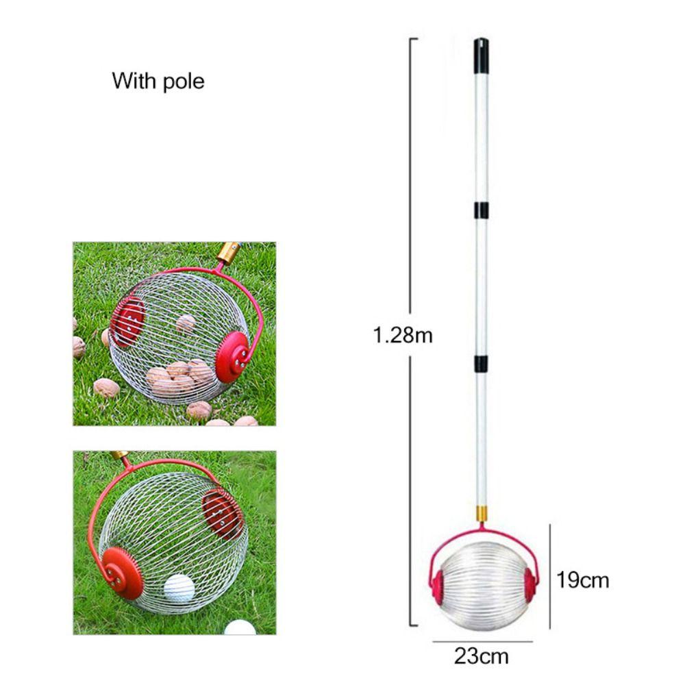 Durable Outdoor Garden Ball Collector Creative Adjustable Telescoping Pole Nut Harvester Manual Gift Ball Rolling Picker