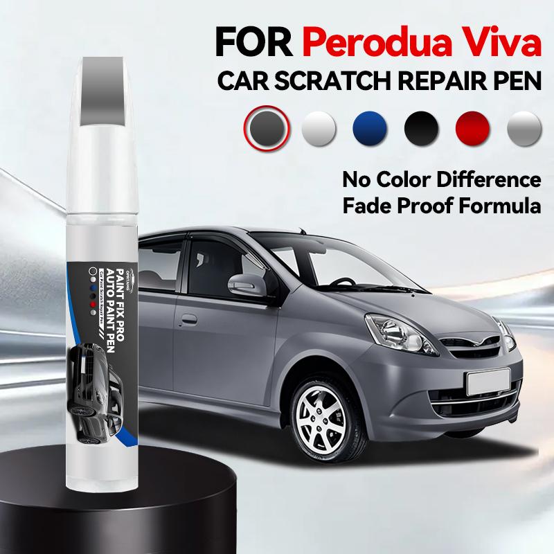 Fahrzeug zur exklusiven Nutzung Für 1990-2026 Perodua Viva Lackreparaturstift Ausbesserungsstift Kratzerentferner DIY Autozubehör Schwarz Weiß