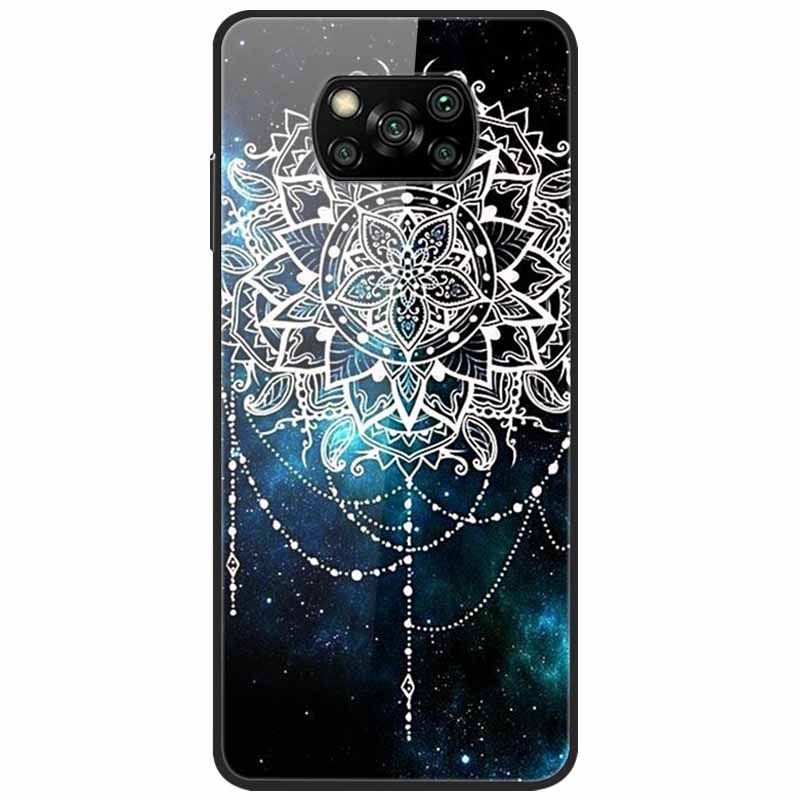 Etui na Poco X3 Pro Modne Urocze Szkło Hartowane Luksusowe Pokrowce Coque dla Xiaomi Poco X3 NFC Etui PocoX3 X 3 Zderzak Ochronny