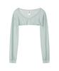 Sonntags Obstmarkt W) Sonntag Transparenter Cardigan Minze