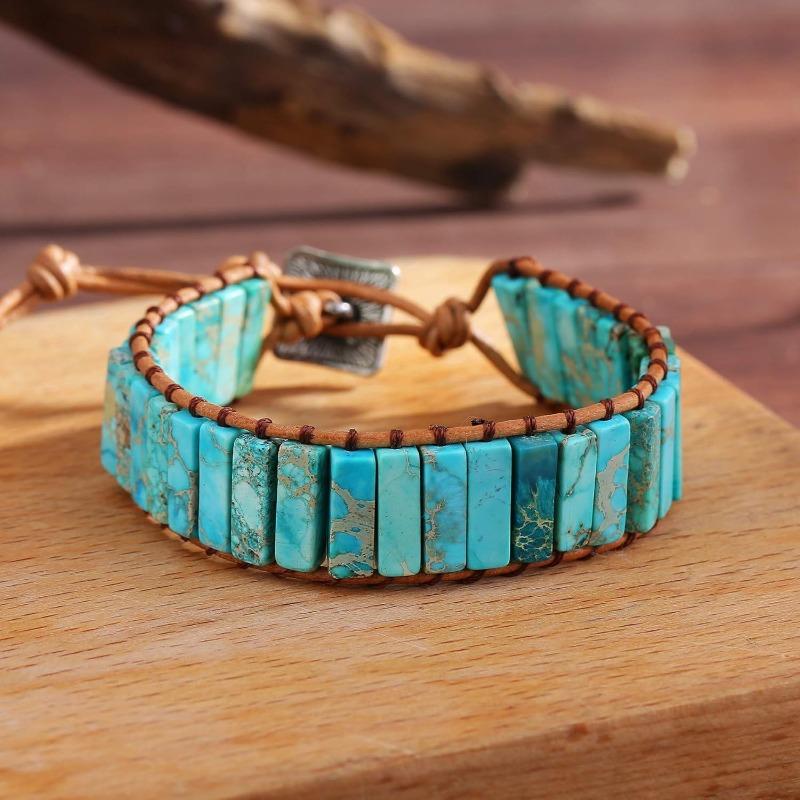 Handmade Creative Emperor Stone Bracelet Cross-Border Jewelry Accessories Yuxiu Hand-Knitted Wristwear Fashionable Ethnic Style